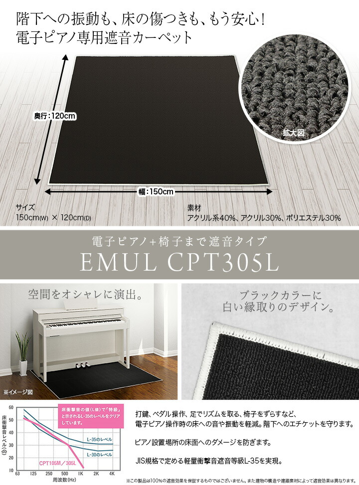 遮音カーペット(大)ブラック